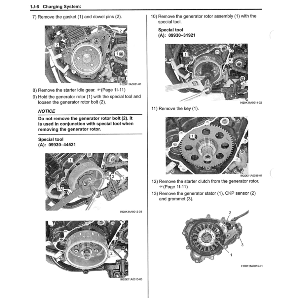 SUZUKI GSX250R (2017-2023) SERVICE WORKSHOP MANUAL + OWNER'S MANUAL