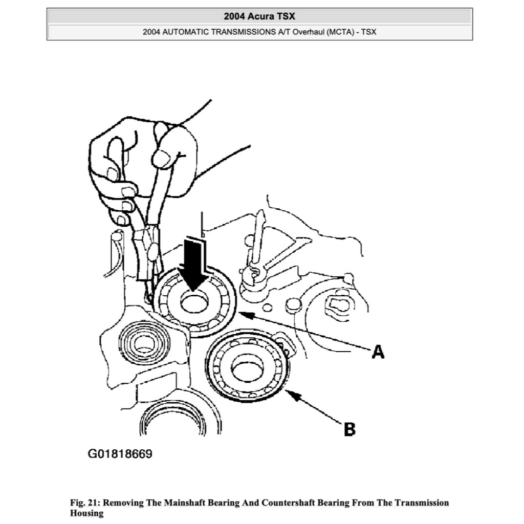 ACURA TSX CL9 (2004-2009) SERVICE WORKSHOP MANUAL