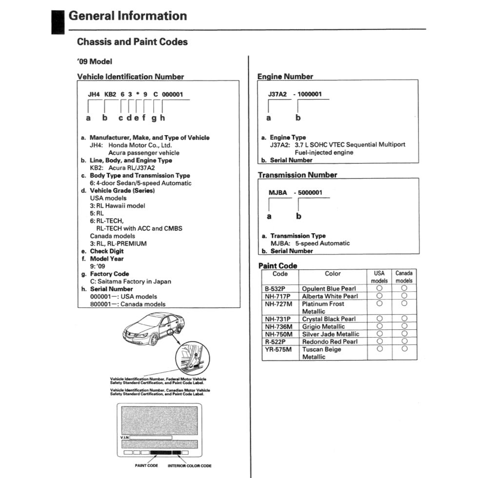 ACURA RL KB2 (2009-2013) SERVICE WORKSHOP MANUAL