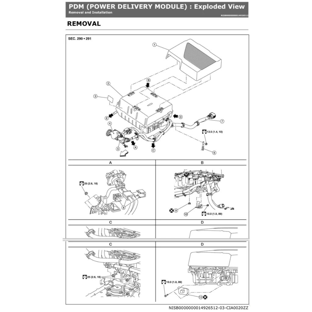NISSAN LEAF ZE1 (2018-2025) SERVICE WORKSHOP MANUAL