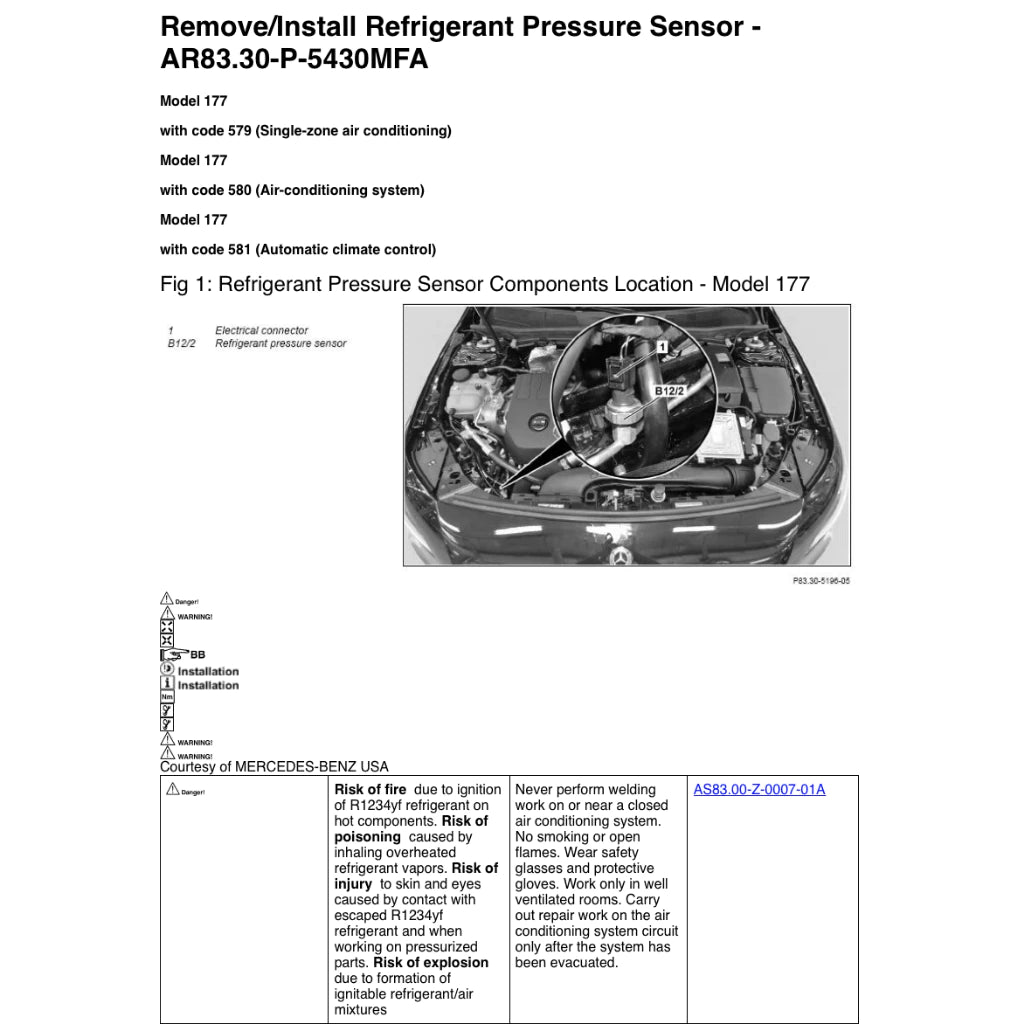 MERCEDES-BENZ A220 / A35 AMG W177 - M260 (2018+) SERVICE WORKSHOP MANUAL