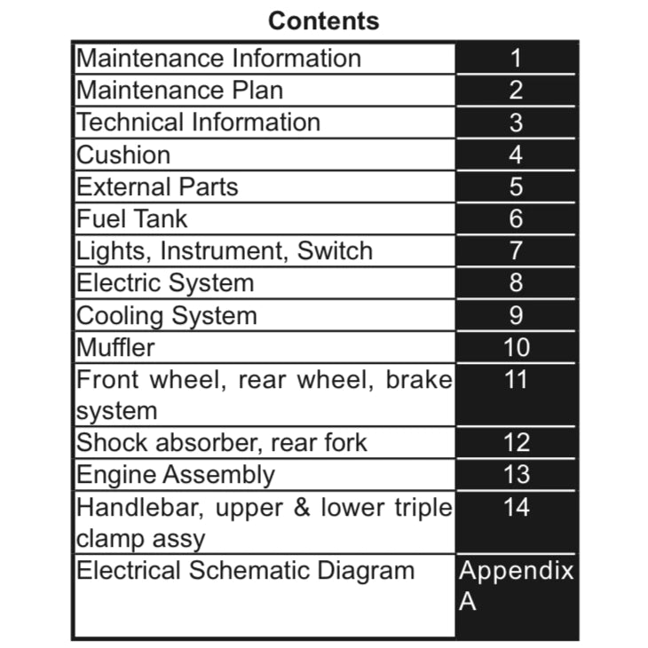 CFMOTO 700MT (2025+) SERVICE WORKSHOP MANUAL + PARTS CATALOGUE + OWNER'S MANUAL