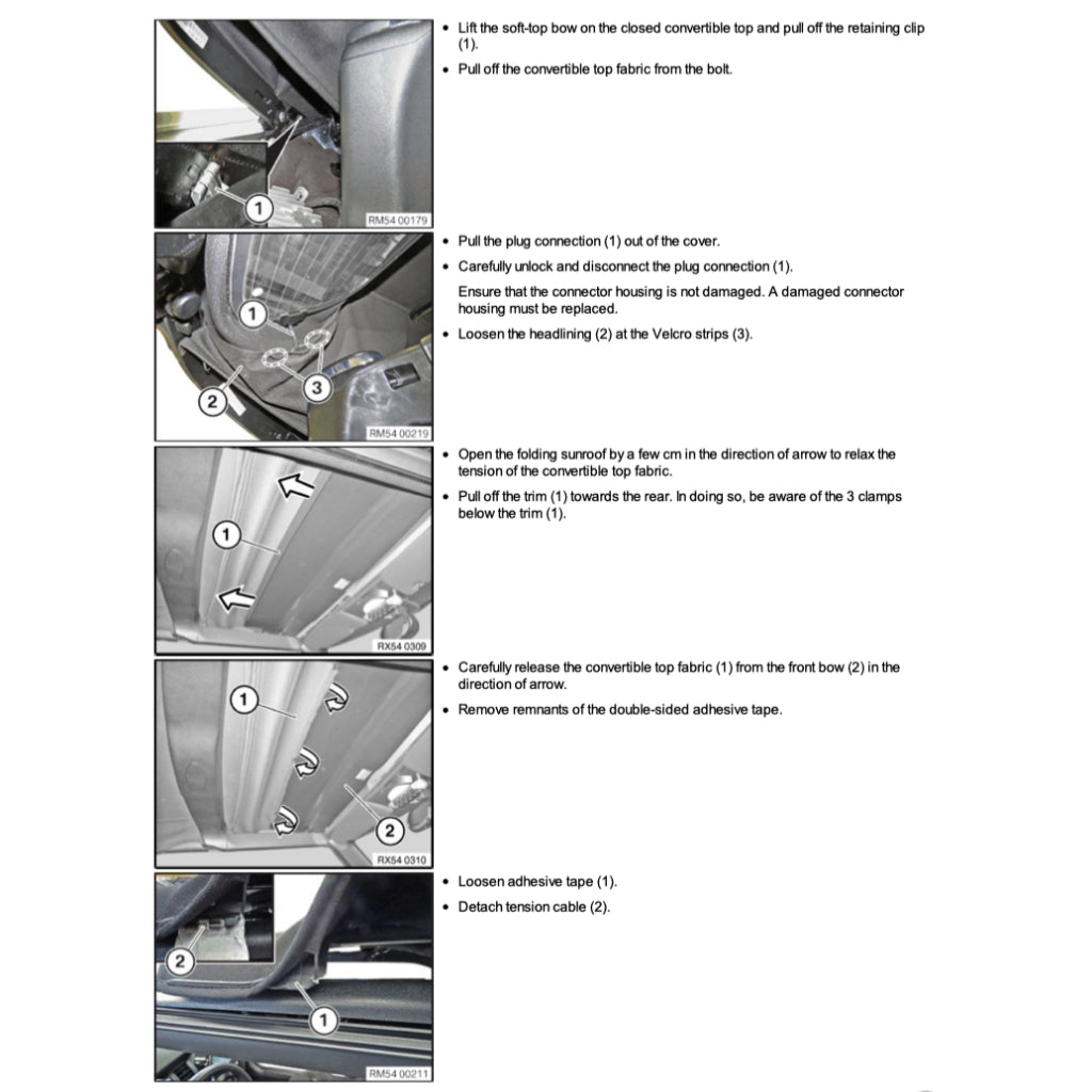 MINI COOPER F57 (2015-2024) CONVERTIBLE TOP SERVICE & REPAIR MANUAL