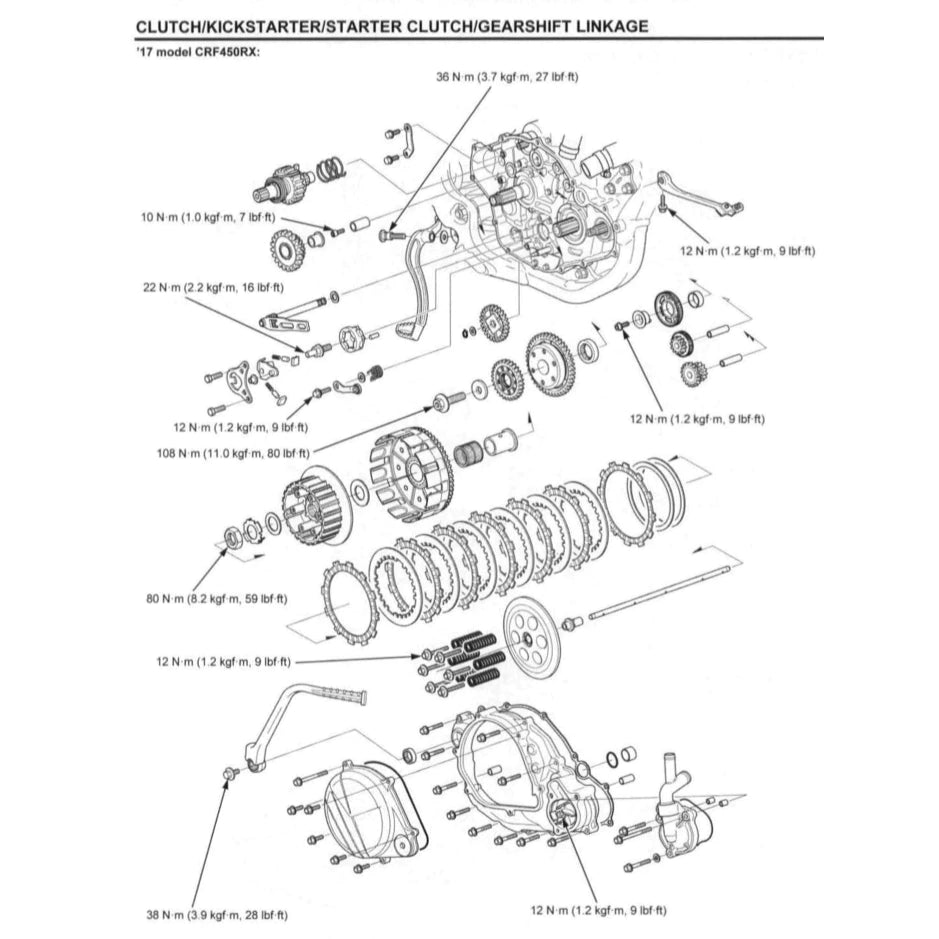 HONDA CRF450 R/X (2005-2018) SERVICE WORKSHOP MANUAL + PARTS CATALOGUE + COMPETITION MANUAL