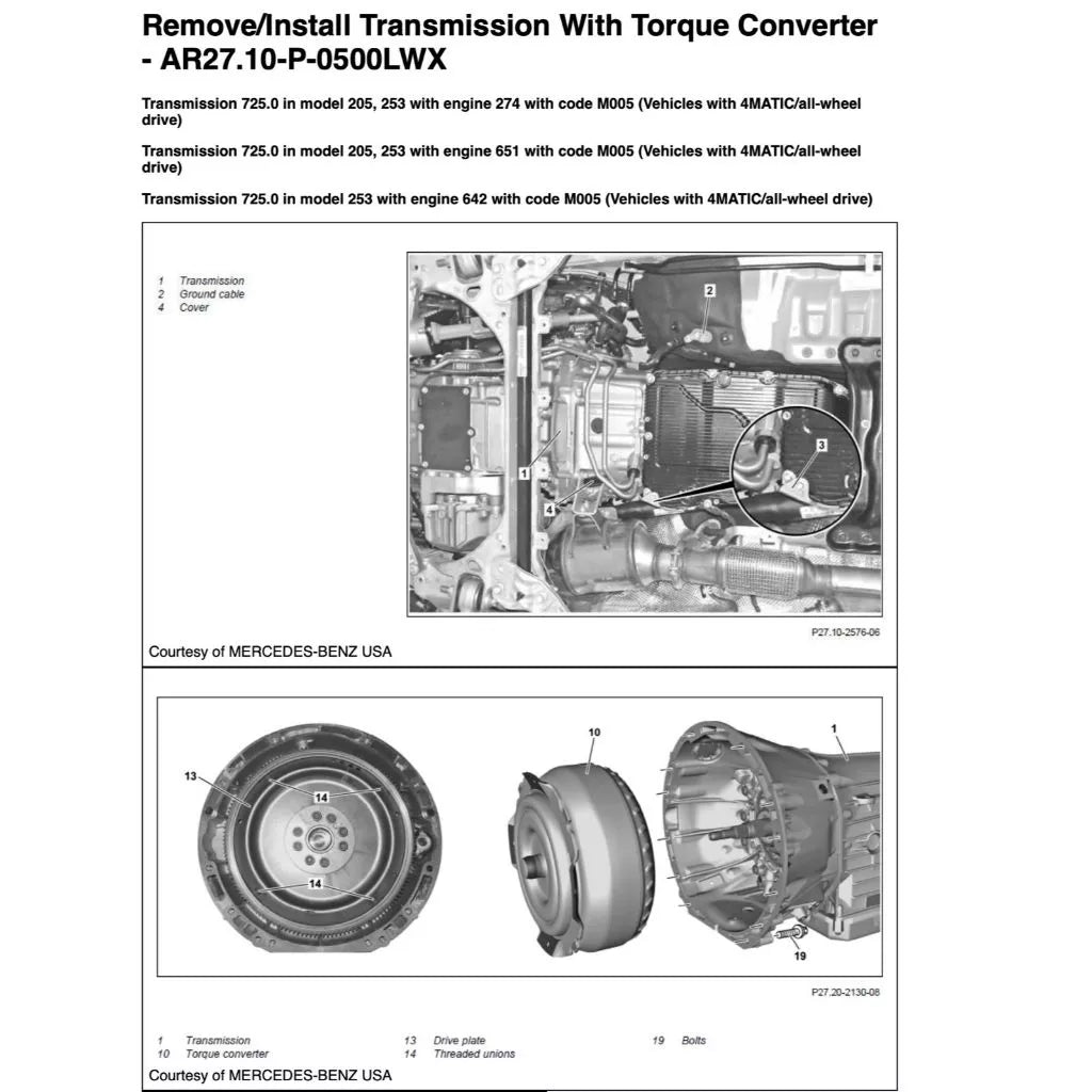 MERCEDES-BENZ GLC43 AMG X253 (2016-2022) SERVICE WORKSHOP MANUAL