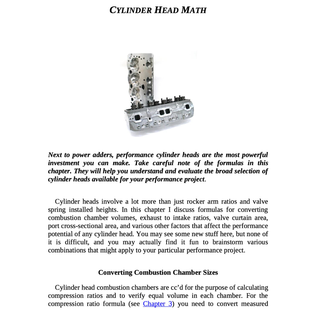 PERFORMANCE AUTOMOTIVE ENGINE MATH - SA204