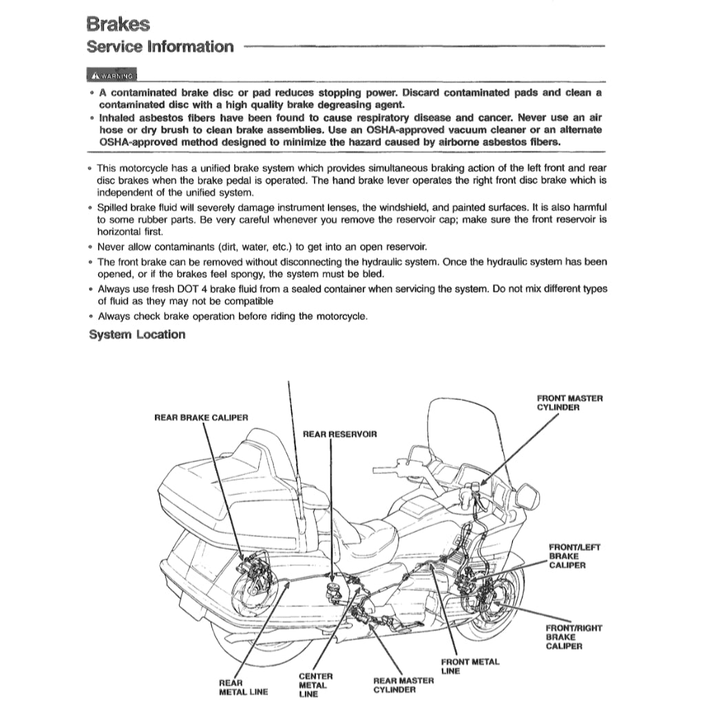 HONDA GOLD WING GL1500 ASPERCADE SE INTERSTATE (1987-2000) SERVICE WORKSHOP MANUAL + PARTS CATALOGUE + OWNER'S MANUAL
