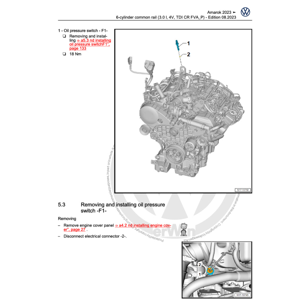VW AMAROK T1 (2022+) SERVICE WORKSHOP MANUAL