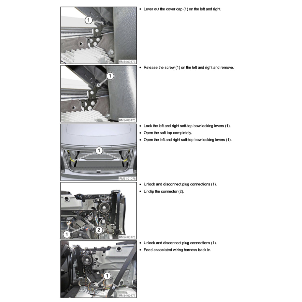 MINI COOPER F57 (2015-2024) CONVERTIBLE TOP SERVICE & REPAIR MANUAL
