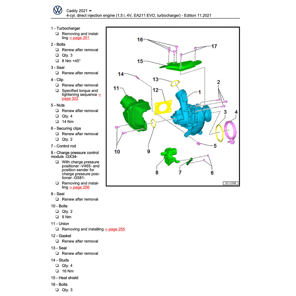 VW CADDY 5 SB (2021+) SERVICE WORKSHOP MANUAL