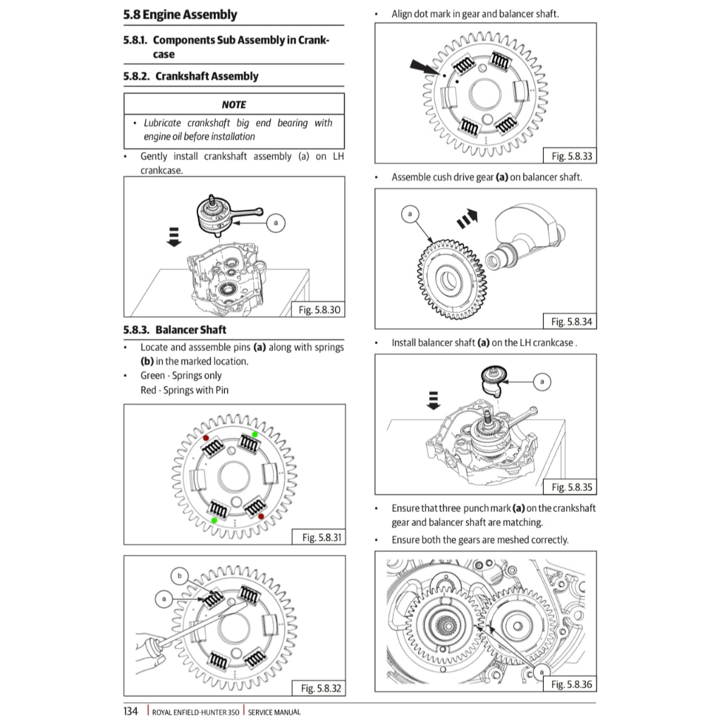 ROYAL ENFIELD HUNTER 350 (2022+) SERVICE WORKSHOP MANUAL + PARTS CATALOGUE + OWNER'S MANUAL