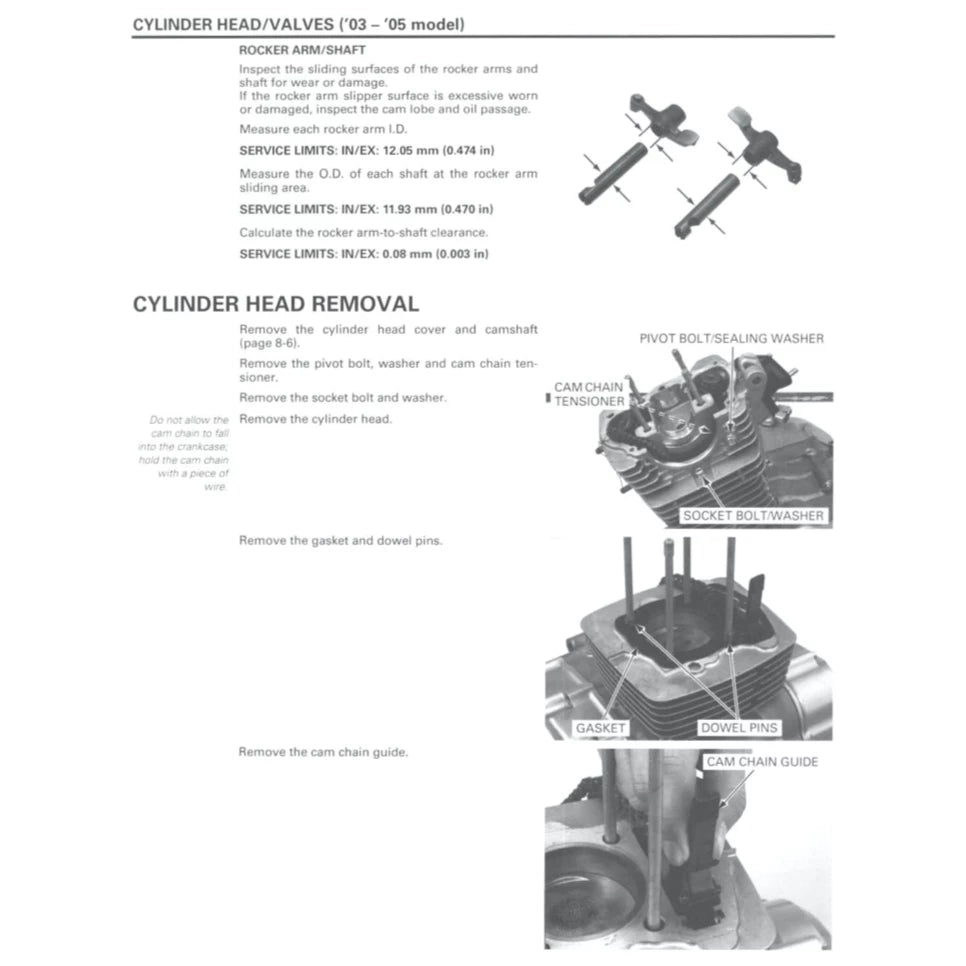 HONDA CRF150 F (2003-2013) SERVICE WORKSHOP MANUAL + OWNER'S MANUAL