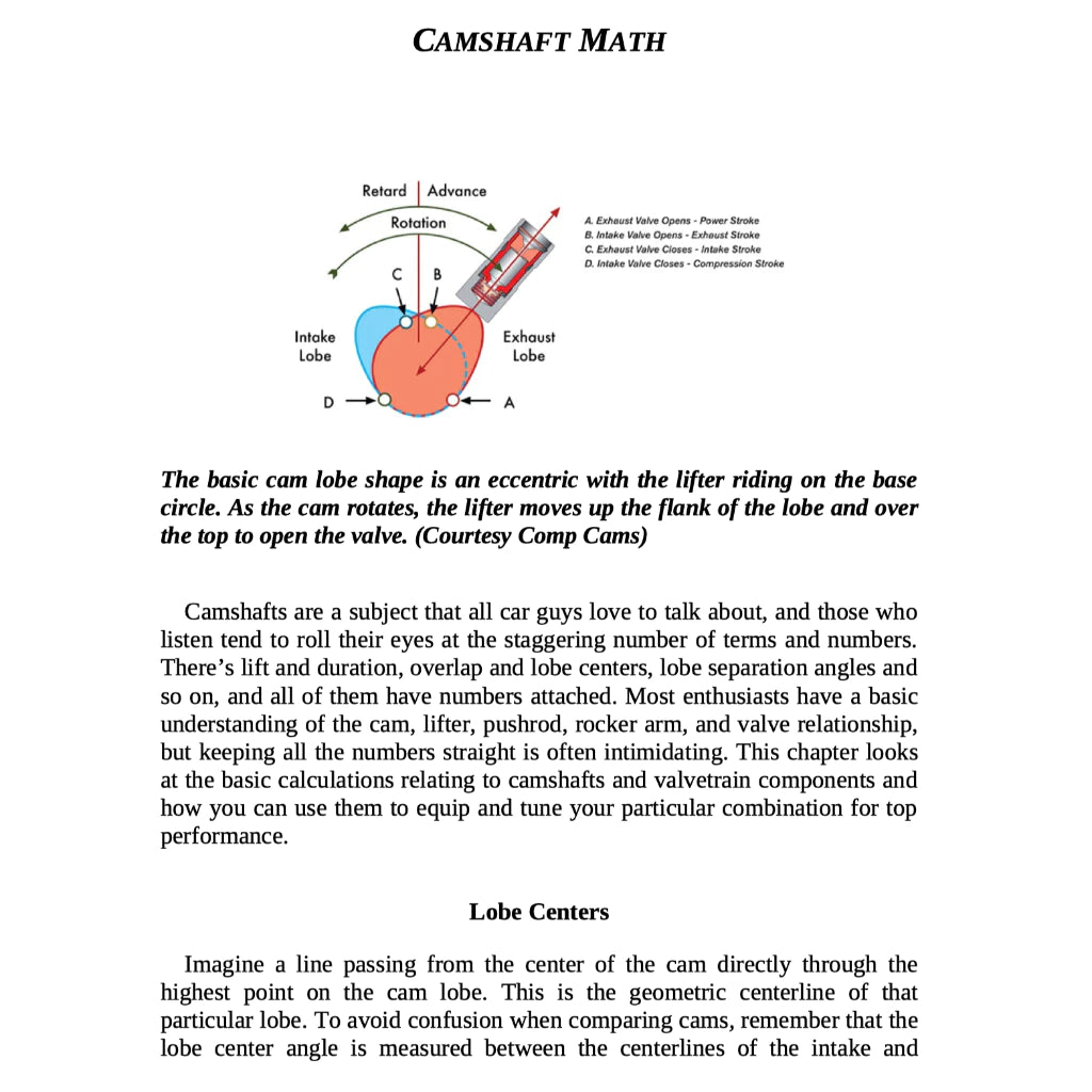 PERFORMANCE AUTOMOTIVE ENGINE MATH - SA204
