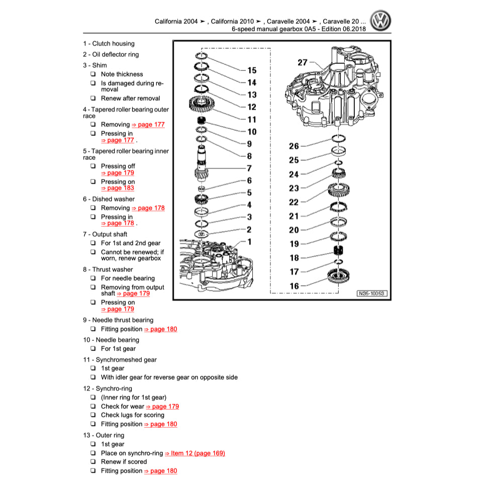 VW TRANSPORTER T5 (2003-2015) SERVICE WORKSHOP MANUAL
