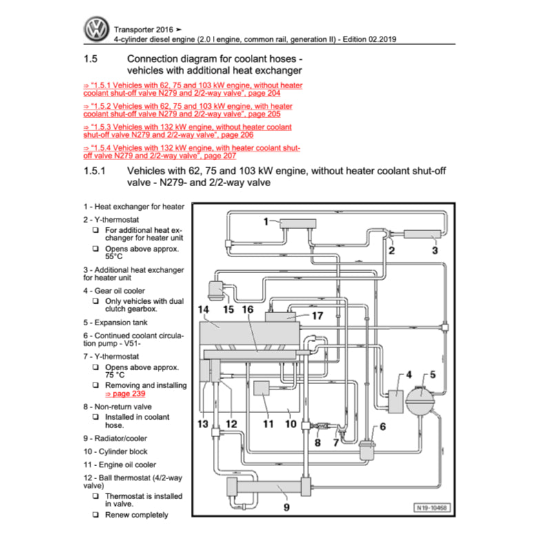VW TRANSPORTER T6 (2016-2024) SERVICE WORKSHOP MANUAL