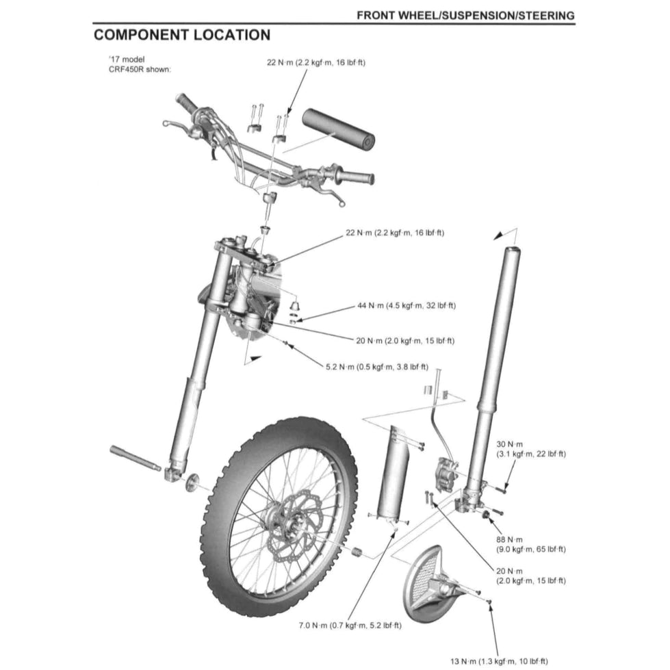 HONDA CRF450 R/X (2005-2018) SERVICE WORKSHOP MANUAL + PARTS CATALOGUE + COMPETITION MANUAL