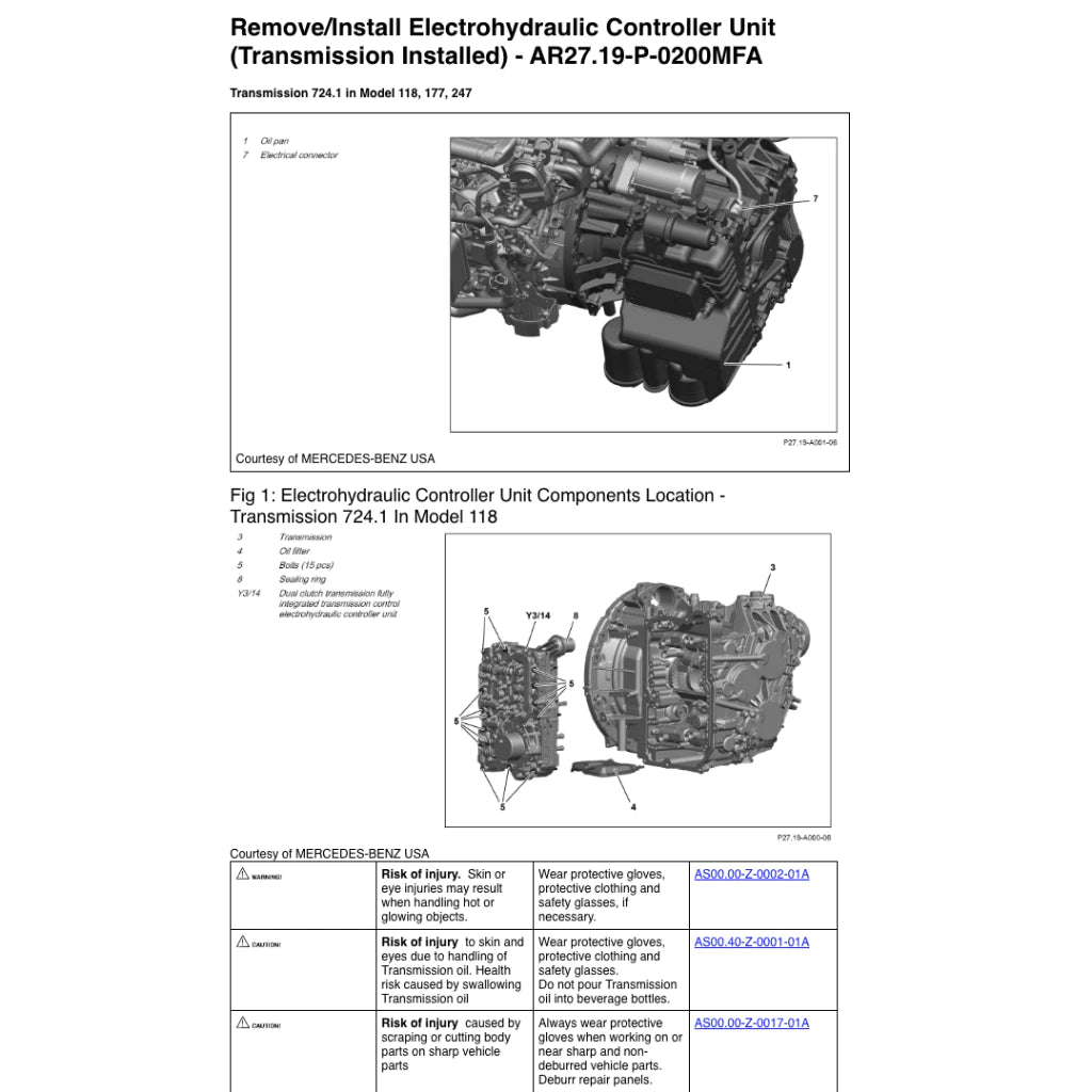 MERCEDES-BENZ GLA250 H247 (2020+) SERVICE WORKSHOP MANUAL