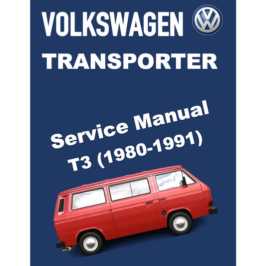 VW TRANSPORTER /CAMPER T3/T25 (1980-1991) SERVICE WORKSHOP MANUAL