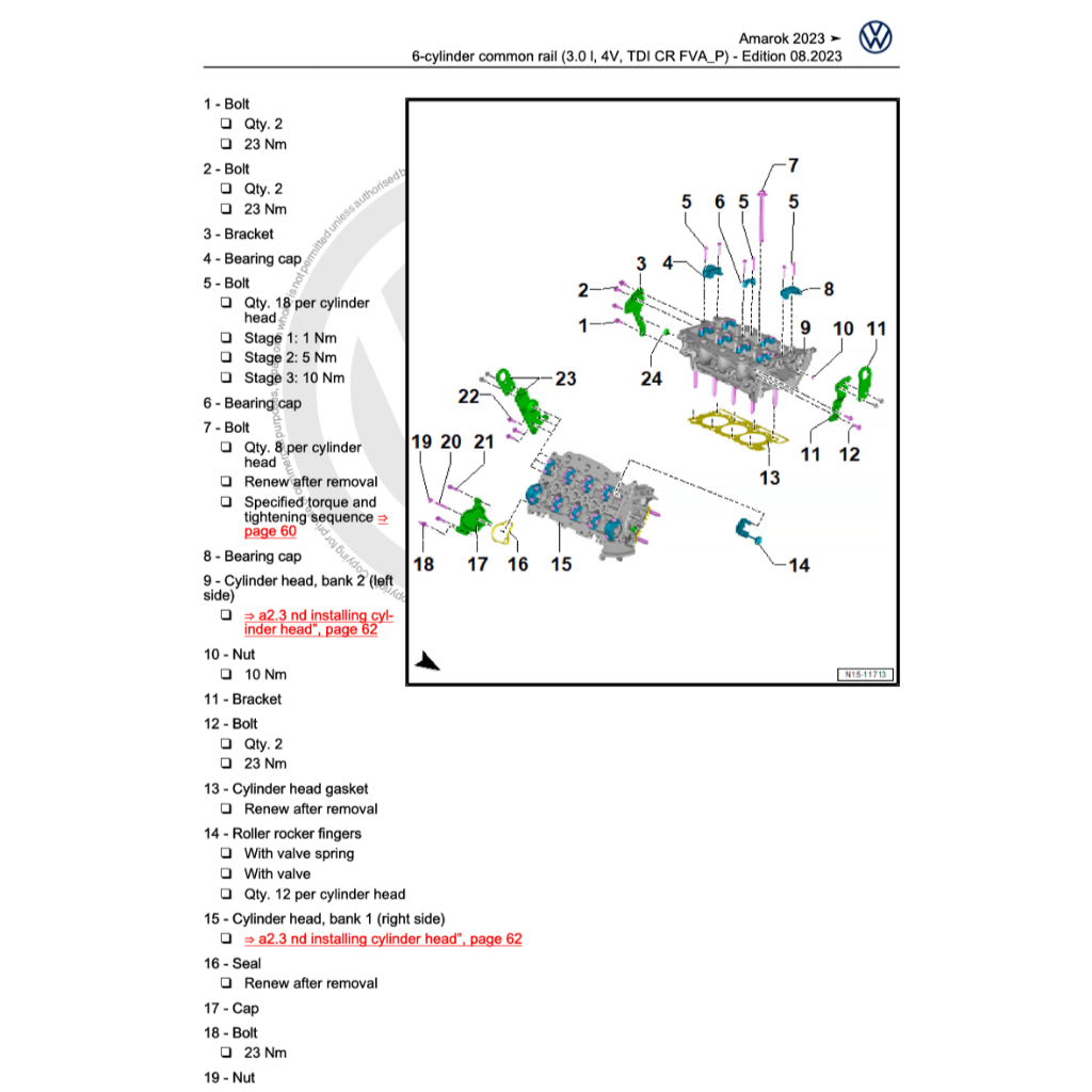 VW AMAROK T1 (2022+) SERVICE WORKSHOP MANUAL