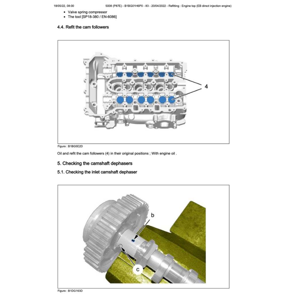 PEUGEOT 5008 P87 (2017-2024) SERVICE WORKSHOP MANUAL