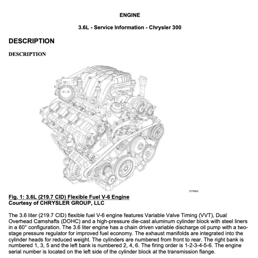 CHRYSLER 300 LD (2011-2023) SERVICE WORKSHOP MANUAL