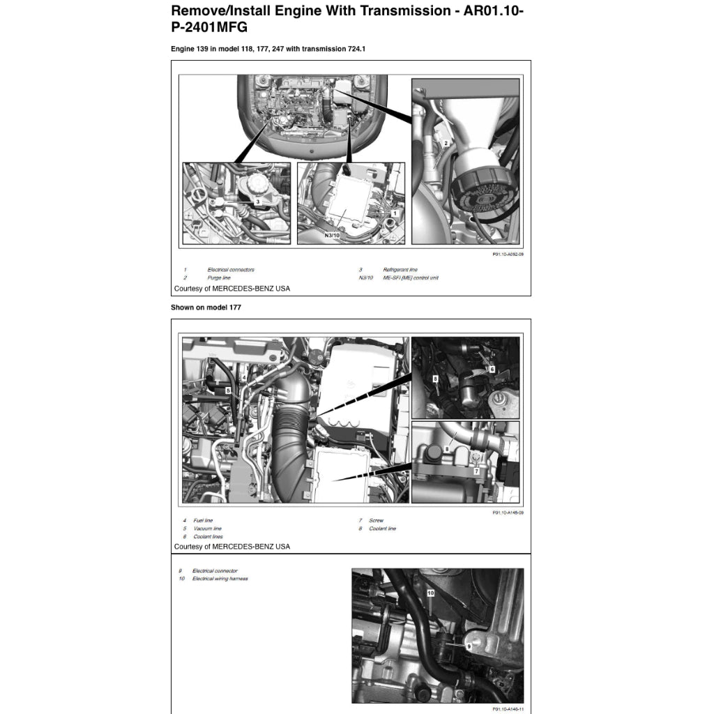 MERCEDES-BENZ GLA250 H247 (2020+) SERVICE WORKSHOP MANUAL
