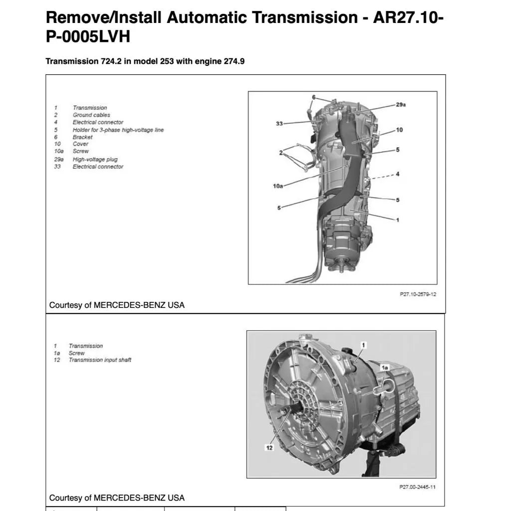 MERCEDES-BENZ GLC43 AMG X253 (2016-2022) SERVICE WORKSHOP MANUAL
