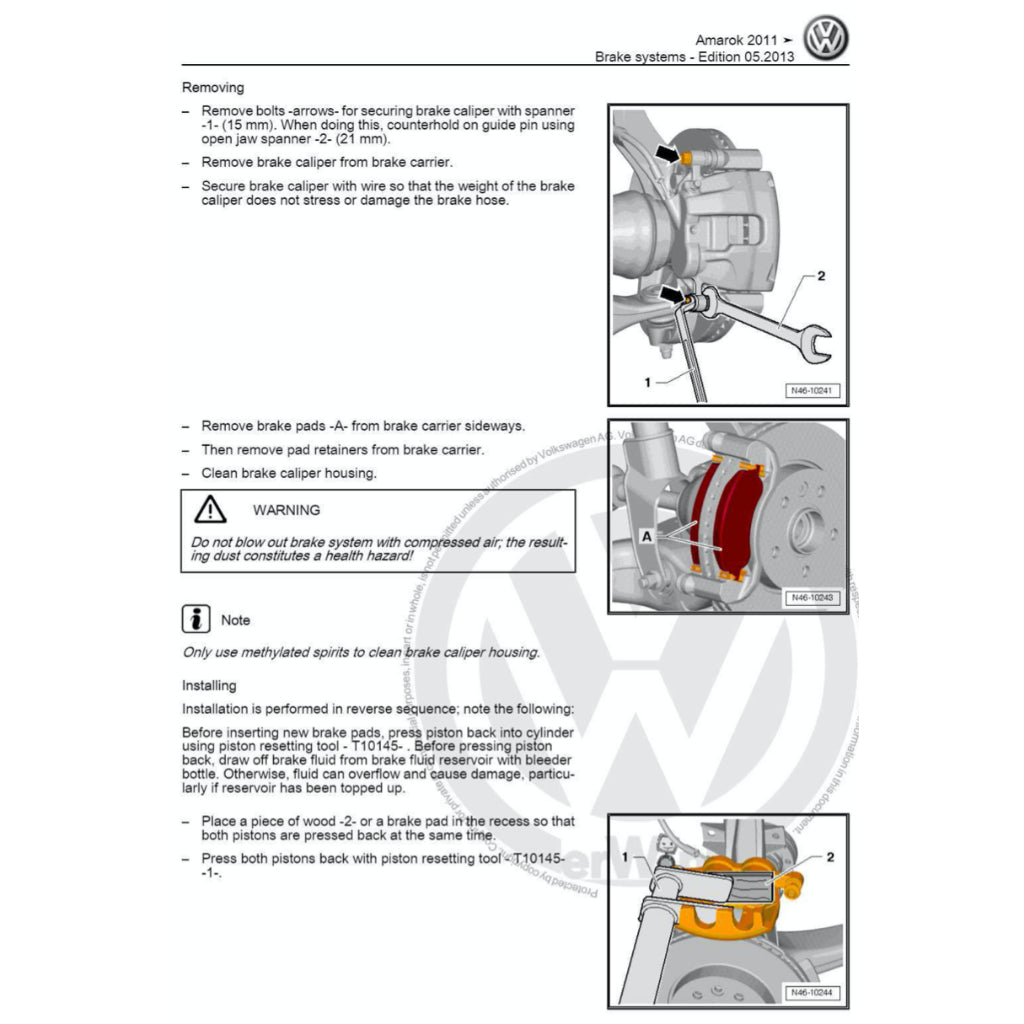 VW AMAROK 2H (2010-2016) SERVICE WORKSHOP MANUAL