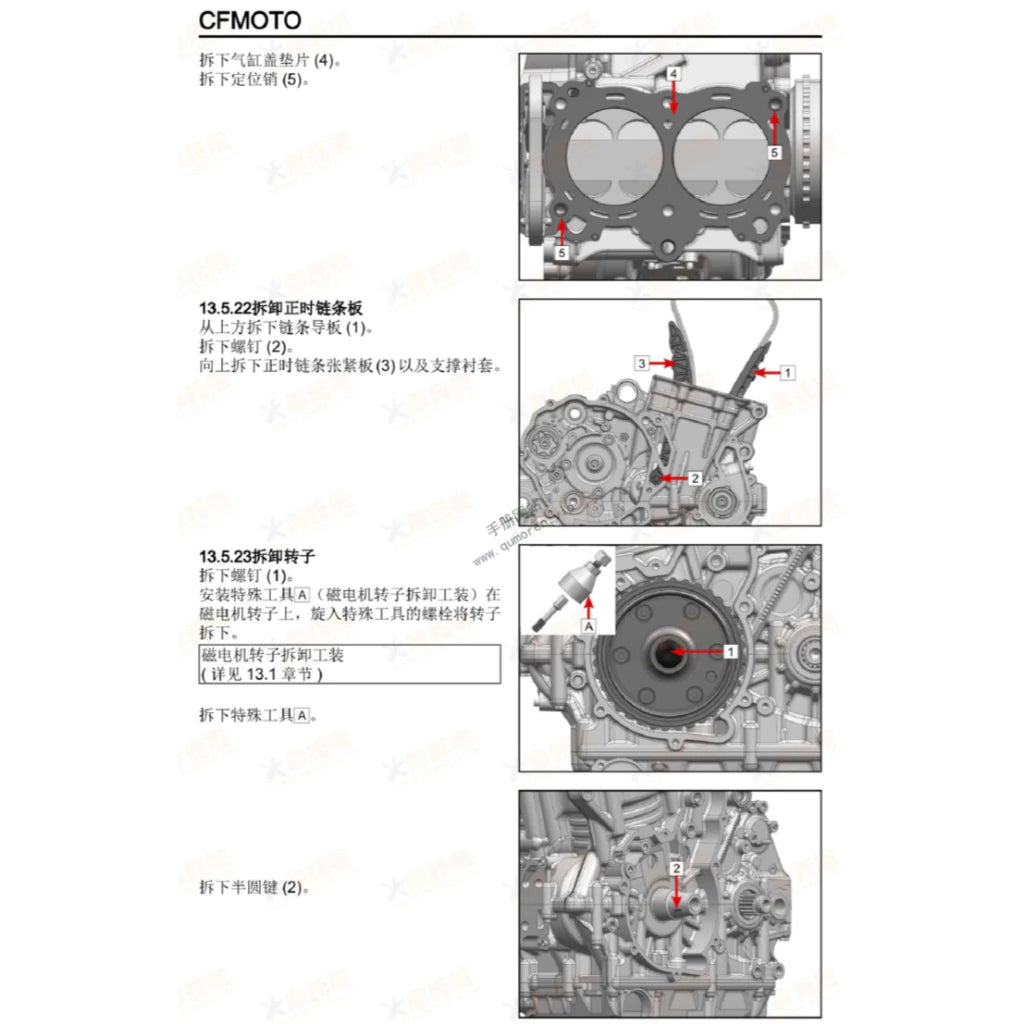 CFMOTO 800MT-X (2025+) SERVICE WORKSHOP MANUAL IN CHINESE LANGUAGE + PARTS CATALOGUE + OWNER'S MANUAL