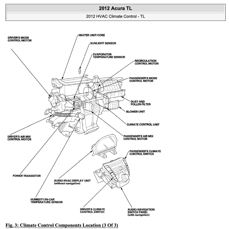 ACURA TL UA9 (2012-2014) SERVICE WORKSHOP MANUAL