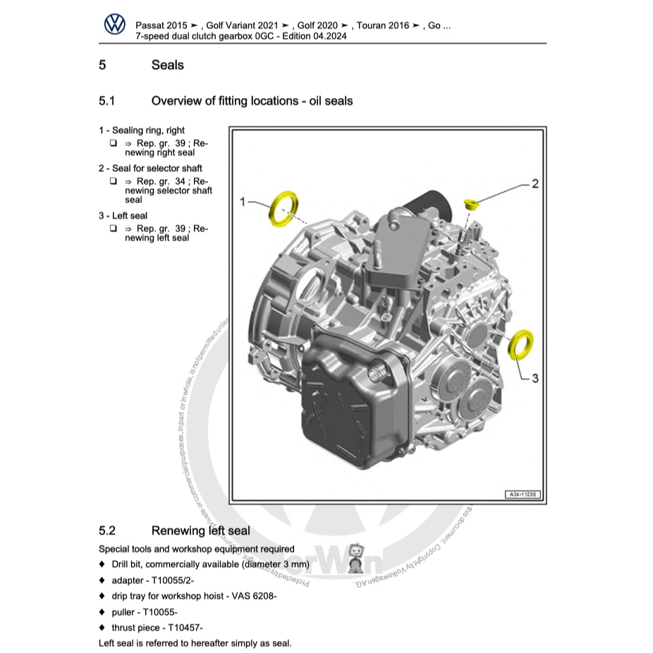 VW PASSAT B9 (2023+) SERVICE WORKSHOP MANUAL