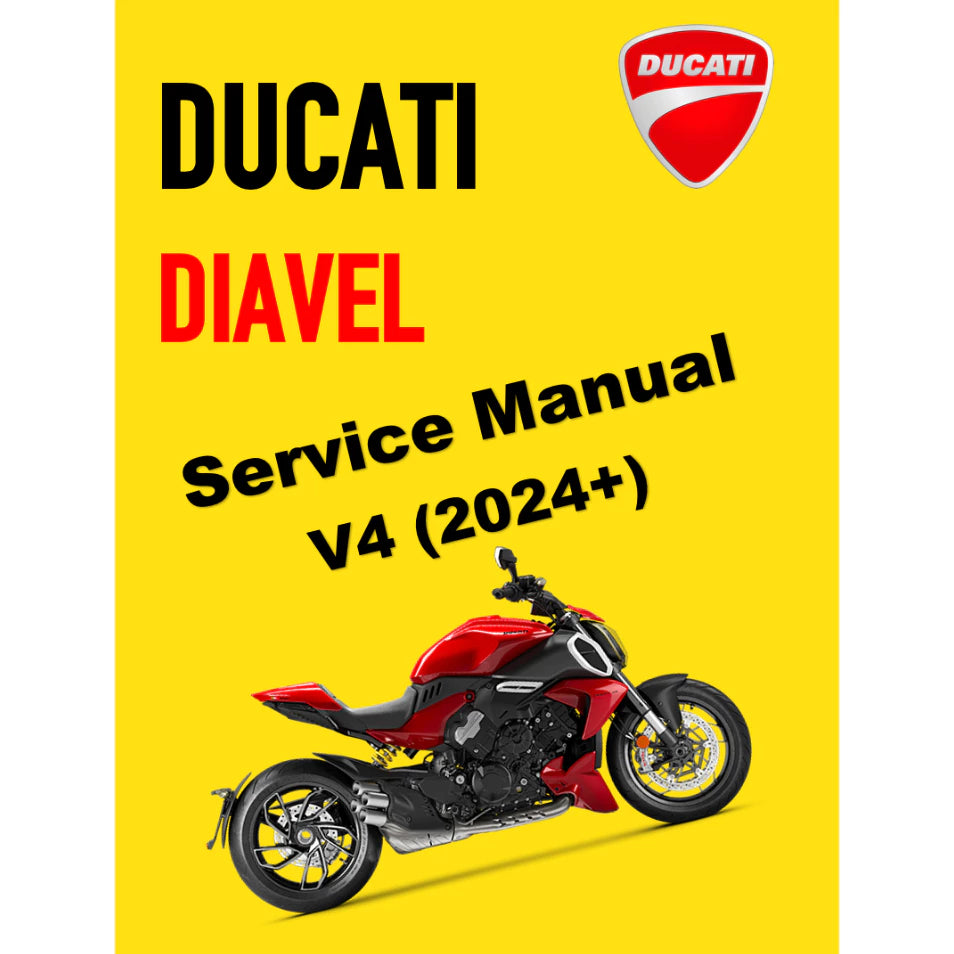 DUCATI DIAVEL V4 (2024+) SERVICE WORKSHOP MANUAL + PARTS CATALOGUE + OWNER'S MANUAL