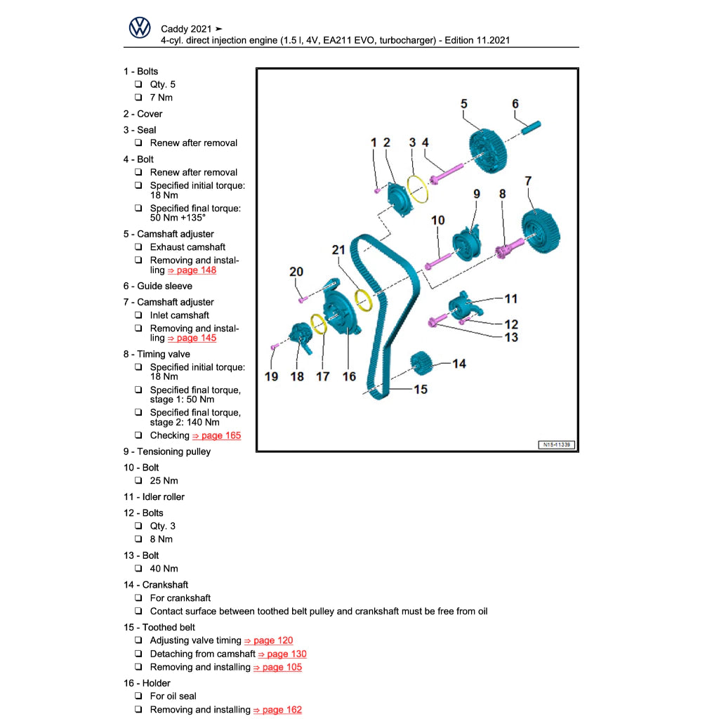 VW CADDY 5 SB (2021+) SERVICE WORKSHOP MANUAL