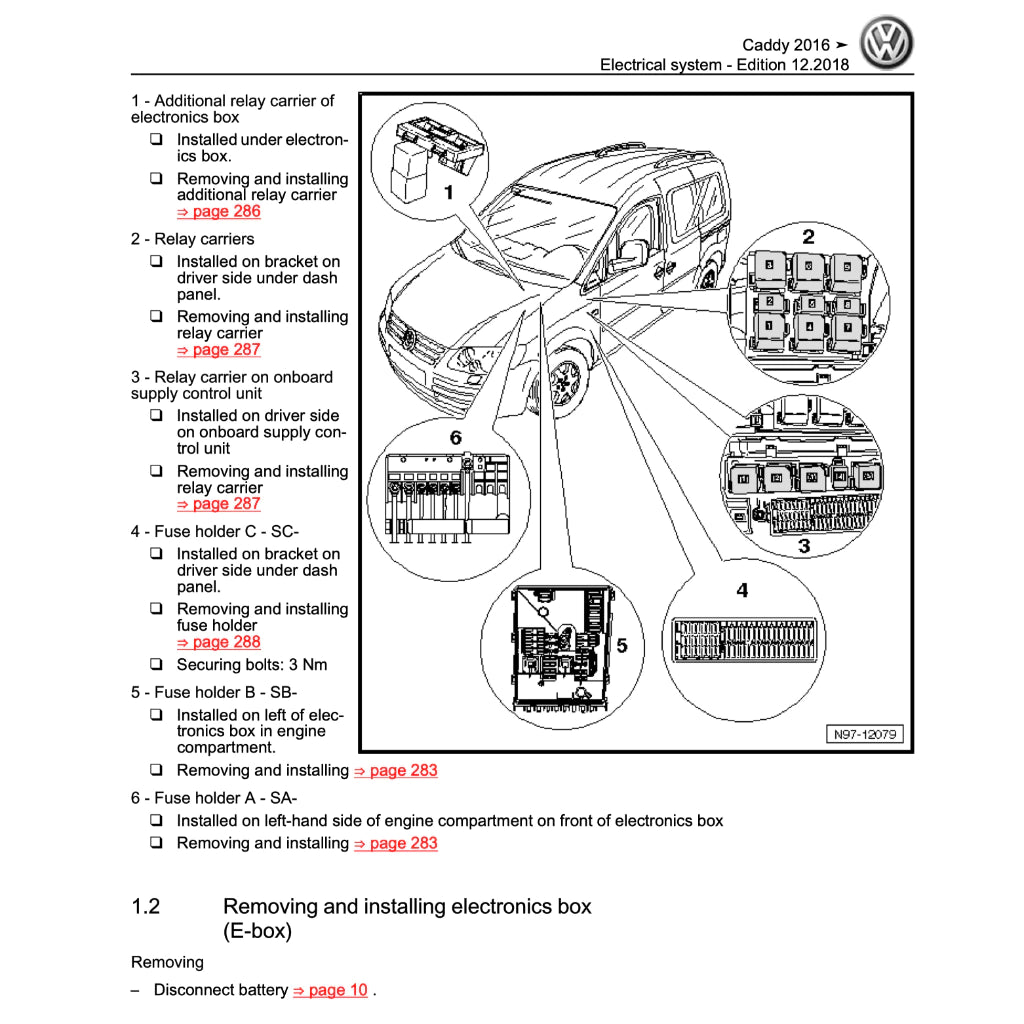 VW CADDY 4 SA (2015-2020) SERVICE WORKSHOP MANUAL