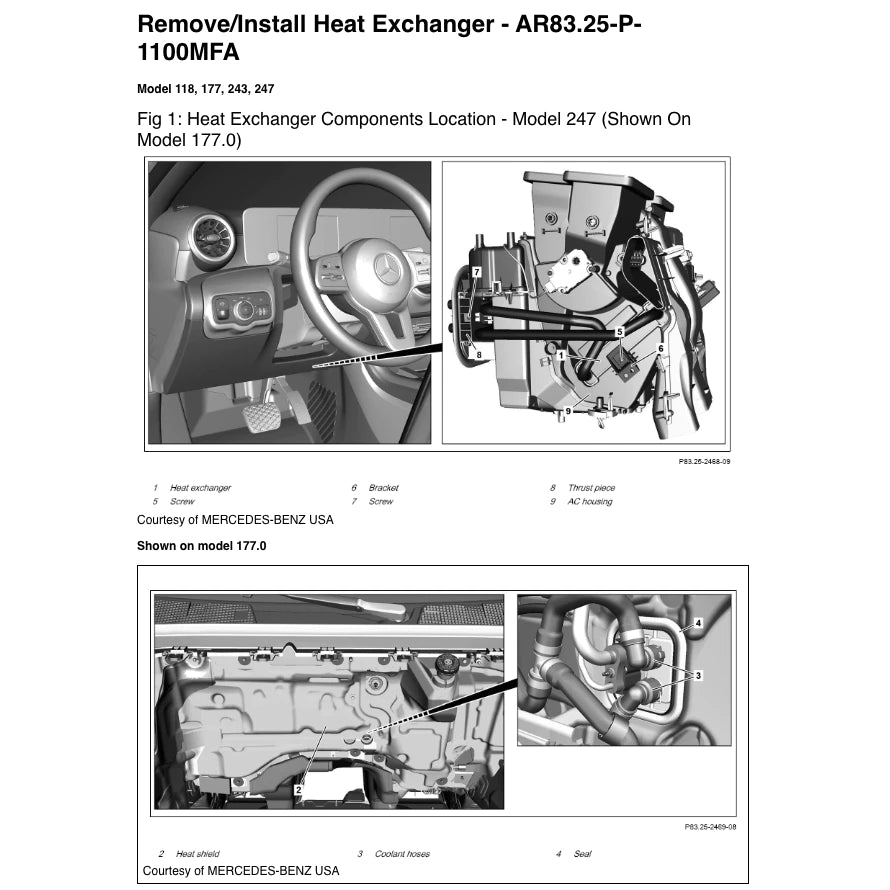 MERCEDES-BENZ GLA250 H247 (2020+) SERVICE WORKSHOP MANUAL