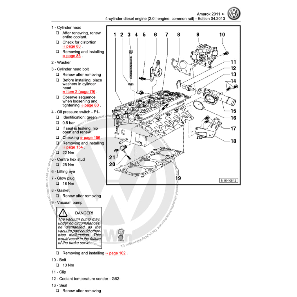 VW AMAROK S6/S7 (2017-2021) SERVICE WORKSHOP MANUAL