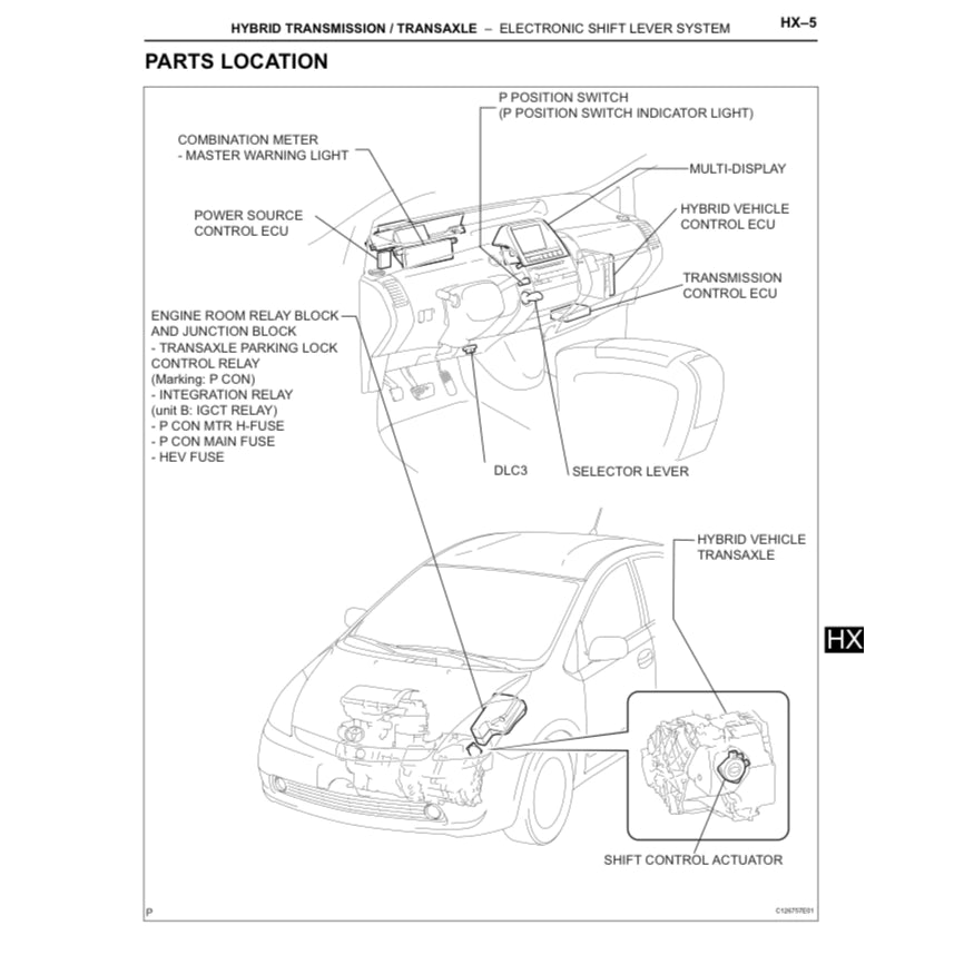 TOYOTA PRIUS XW20 (2003-2009) SERVICE WORKSHOP MANUAL