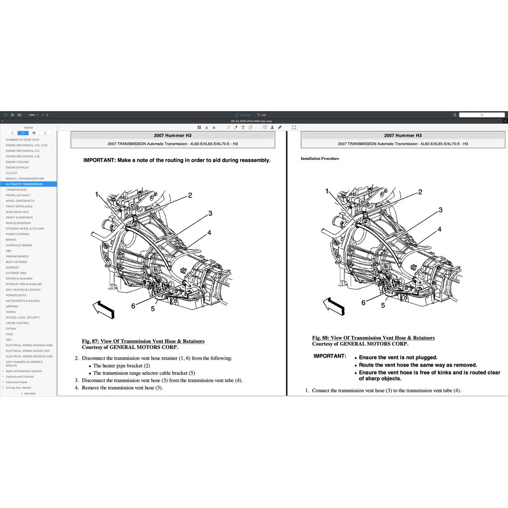 HUMMER H3 (2006-2010) SERVICE WORKSHOP MANUAL