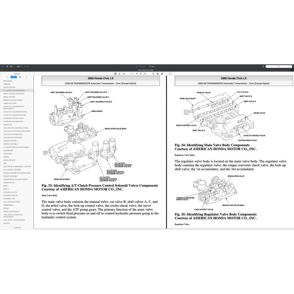 HONDA CIVIC 8  FD1 FD2, FD7, FA1, FG1, FG2, FA5, FN2 (2006-2011) SERVICE WORKSHOP MANUAL + PARTS CATALOGUE