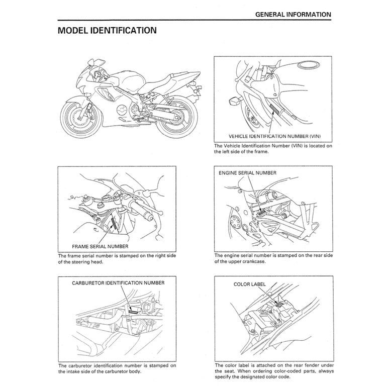 HONDA CBR600 F4 (1999-2000) SERVICE WORKSHOP MANUAL + PARTS CATALOGUE + OWNER'S MANUAL