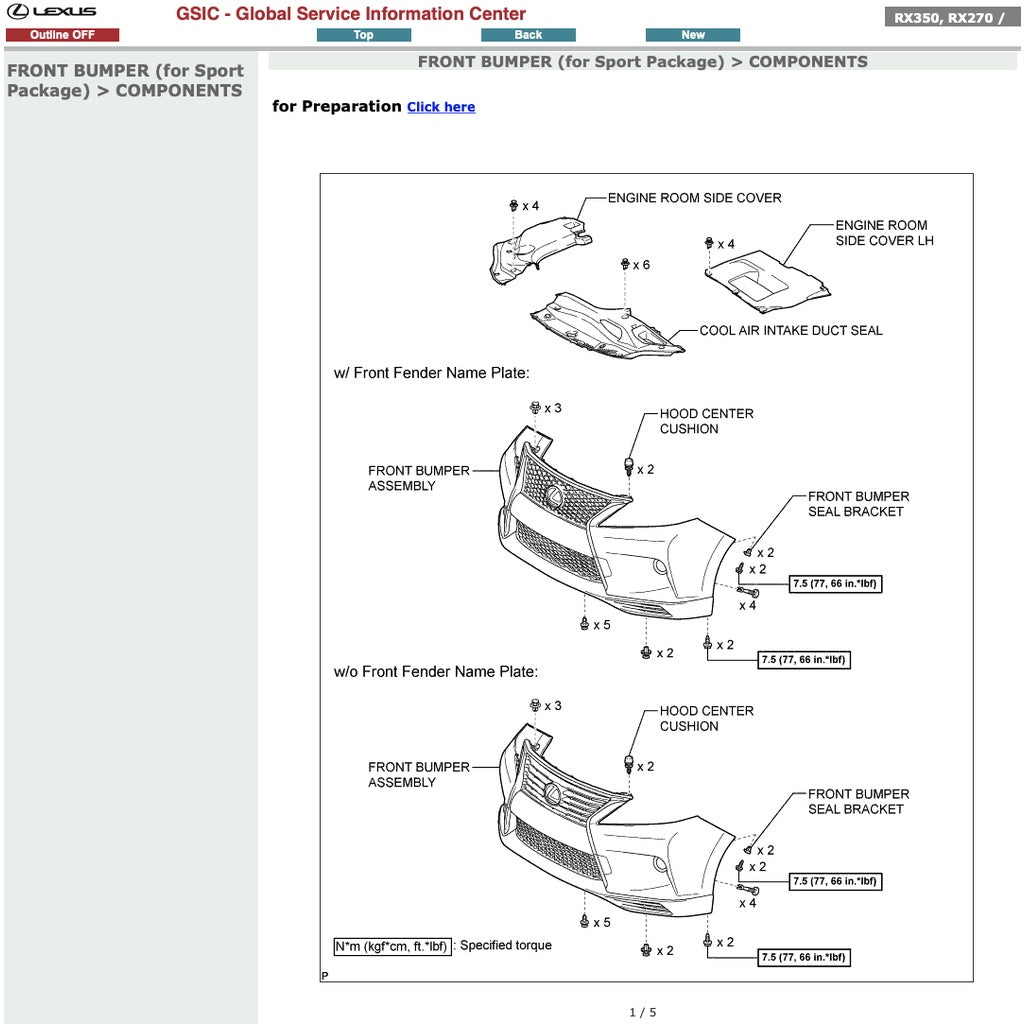 LEXUS RX270 AGL10 (2010-2015) SERVICE WORKSHOP MANUAL