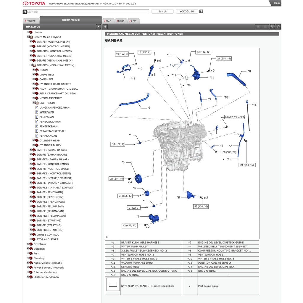 TOYOTA VELLFIRE / ALPHARD AGH30 / GGH30 (2015-2021) SERVICE WORKSHOP MANUAL